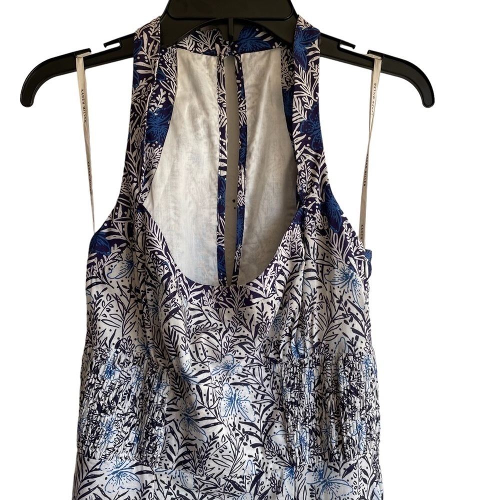 Karen Millen Tiered Halter Dress Butterflies and Foliage‎ Pattern Size 4 - Picture 2 of 12